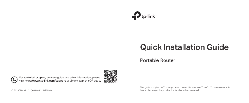 Page 1 de la notice Manuel utilisateur TP-Link TL-WR3002X