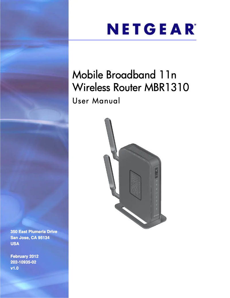 Page n°1 - Manuel utilisateur Netgear MBR1310