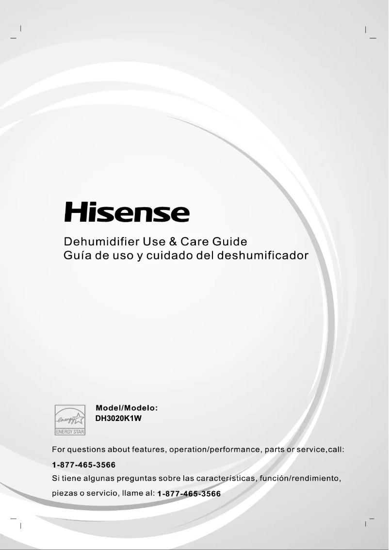 Image de la première page du manuel de l'appareil DH3020K1W