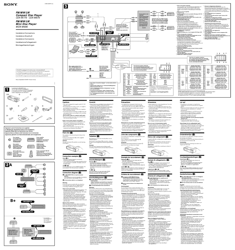 Image de la première page du manuel de l'appareil CDX-M670