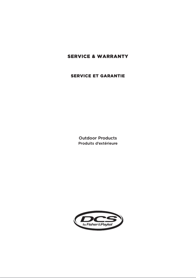 Page n°1 - Informations de garantie DCS TDS1-20