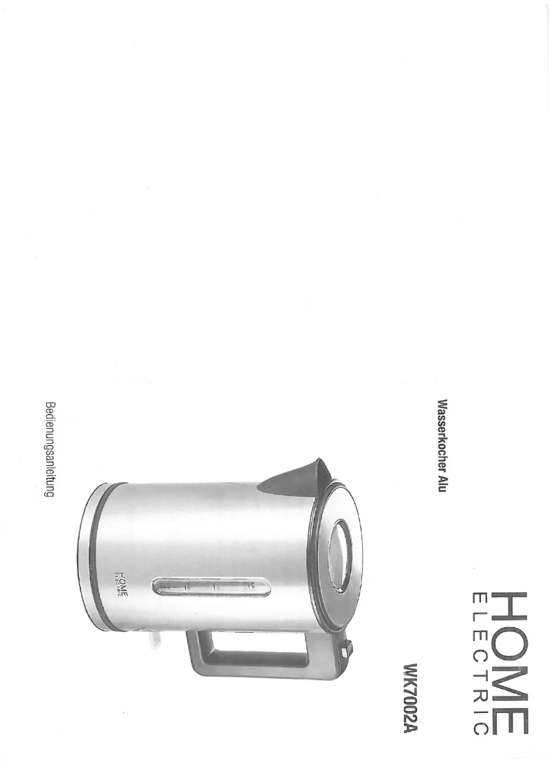 Page 1 de la notice Manuel utilisateur Home Electric WK7002A