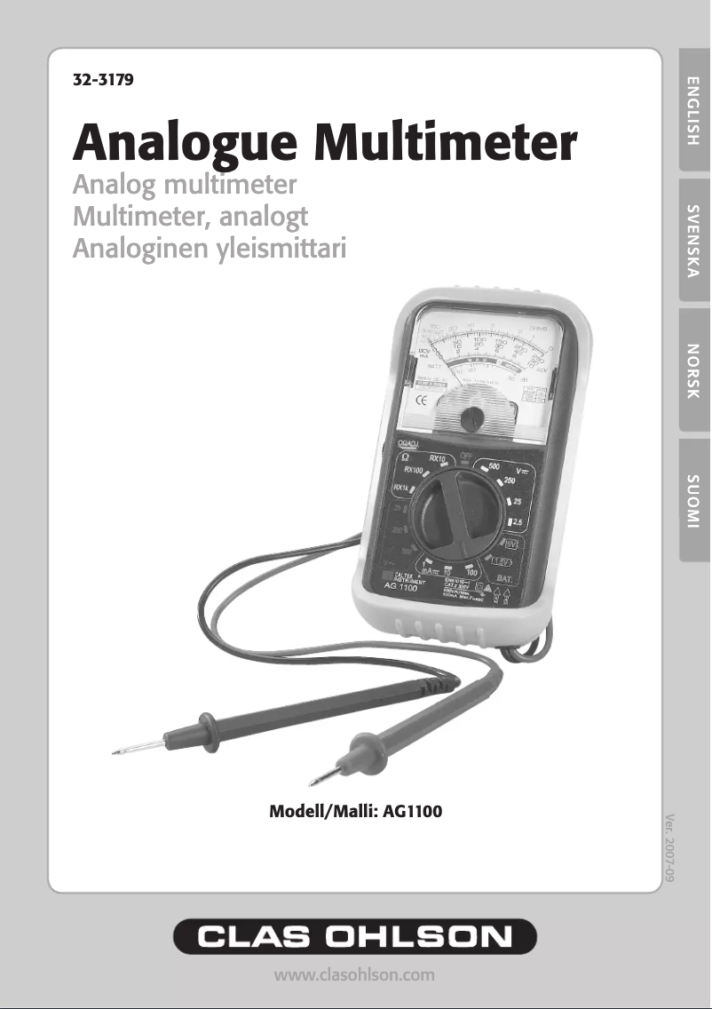 Page n°1 - Manuel utilisateur Caltek AG1100