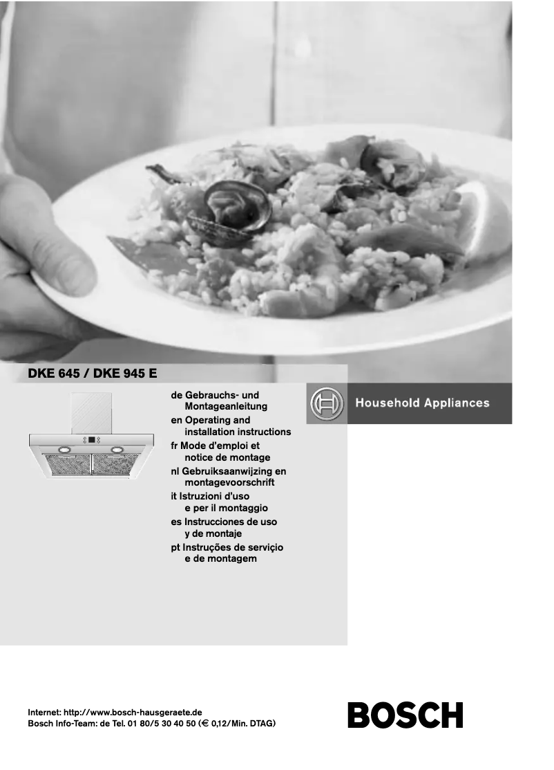 Page 1 de la notice Manuel utilisateur Bosch DKE945C
