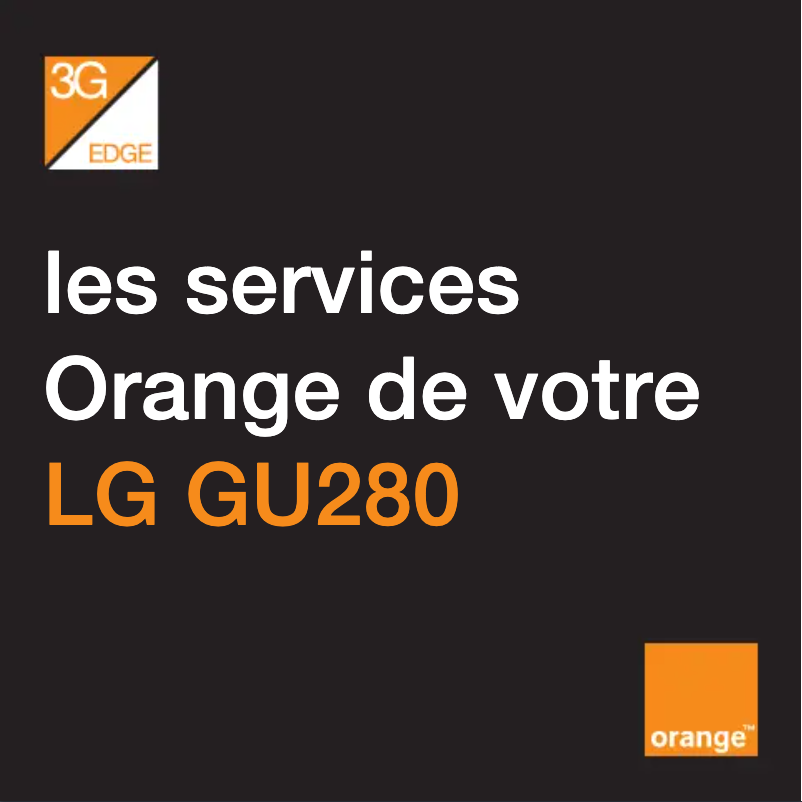 Page 1 de la notice Manuel utilisateur LG GU280