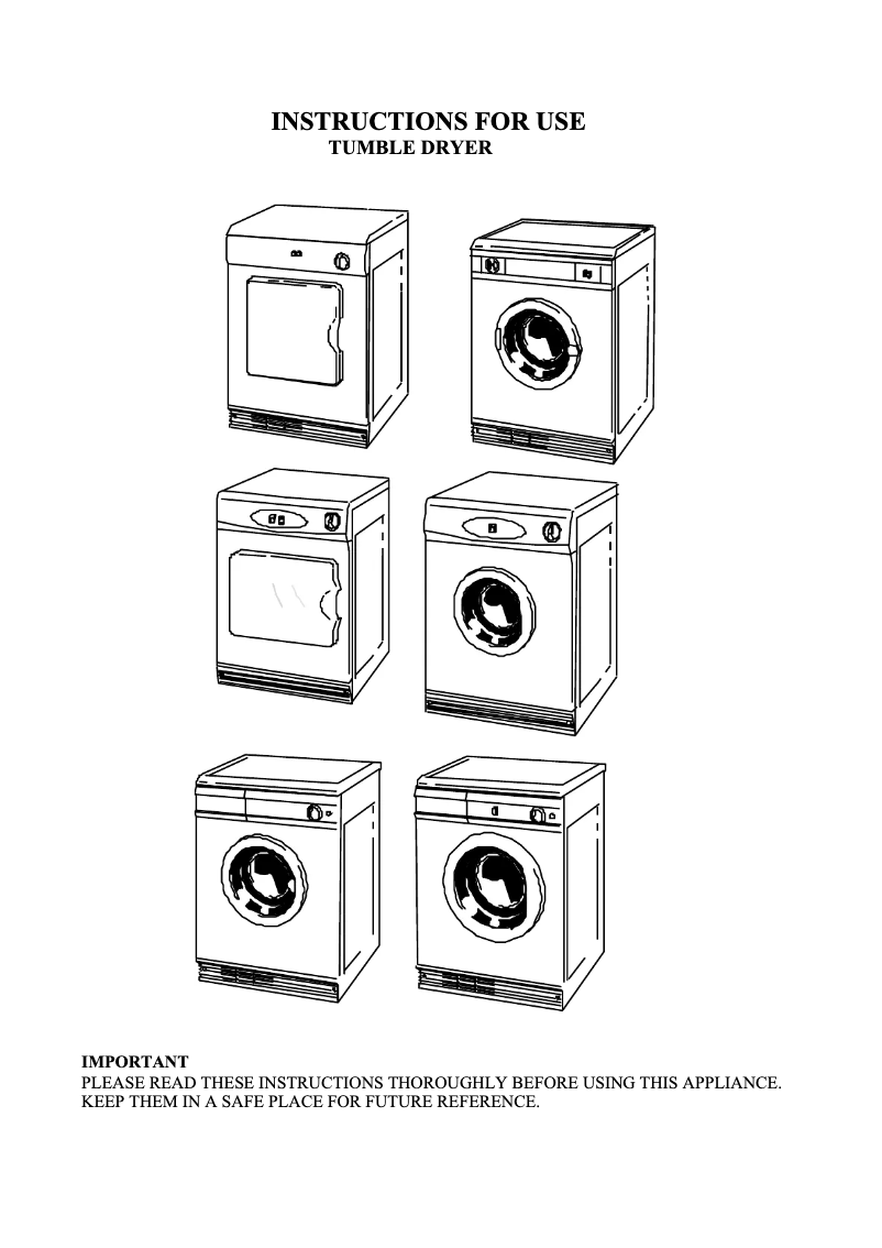 Page 1 de la notice Manuel utilisateur White Knight 44AW