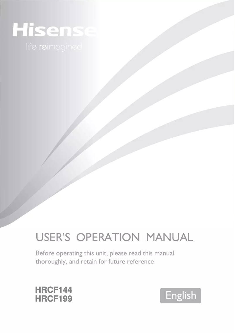 Image de la première page du manuel de l'appareil HRCF199