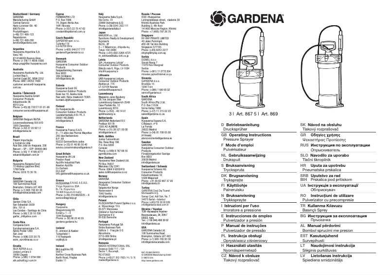 Página 1 del manual Manual de usuario Gardena 867