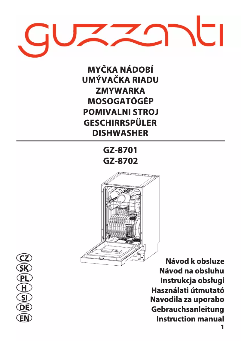 Page n°1 - Manuel utilisateur Guzzanti GZ-8702