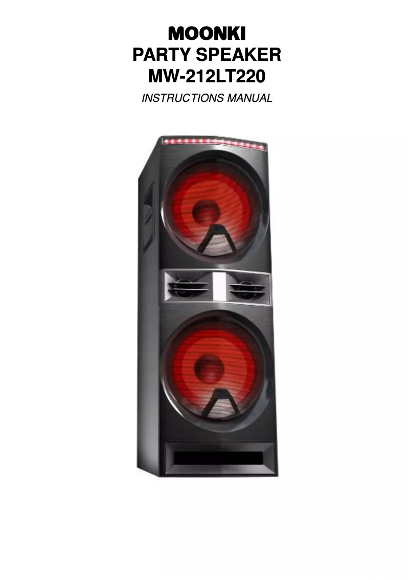 Página 1 del manual Manual de usuario Moonki MW-212LT220