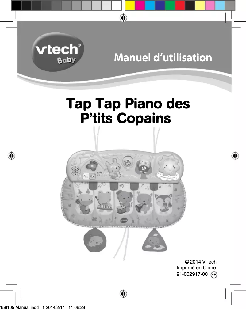 Image de la première page du manuel de l'appareil Tap tap piano des p'tits copains