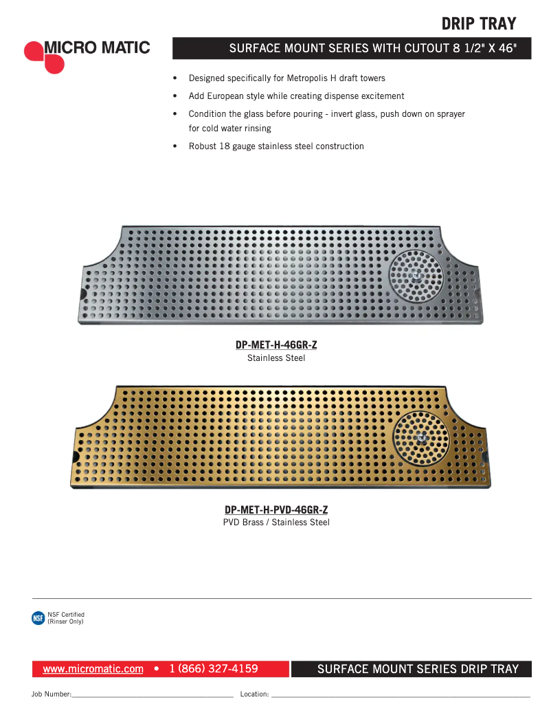 Página 1 del manual Manual de usuario Micro Matic DP-MET-H-46GR-Z