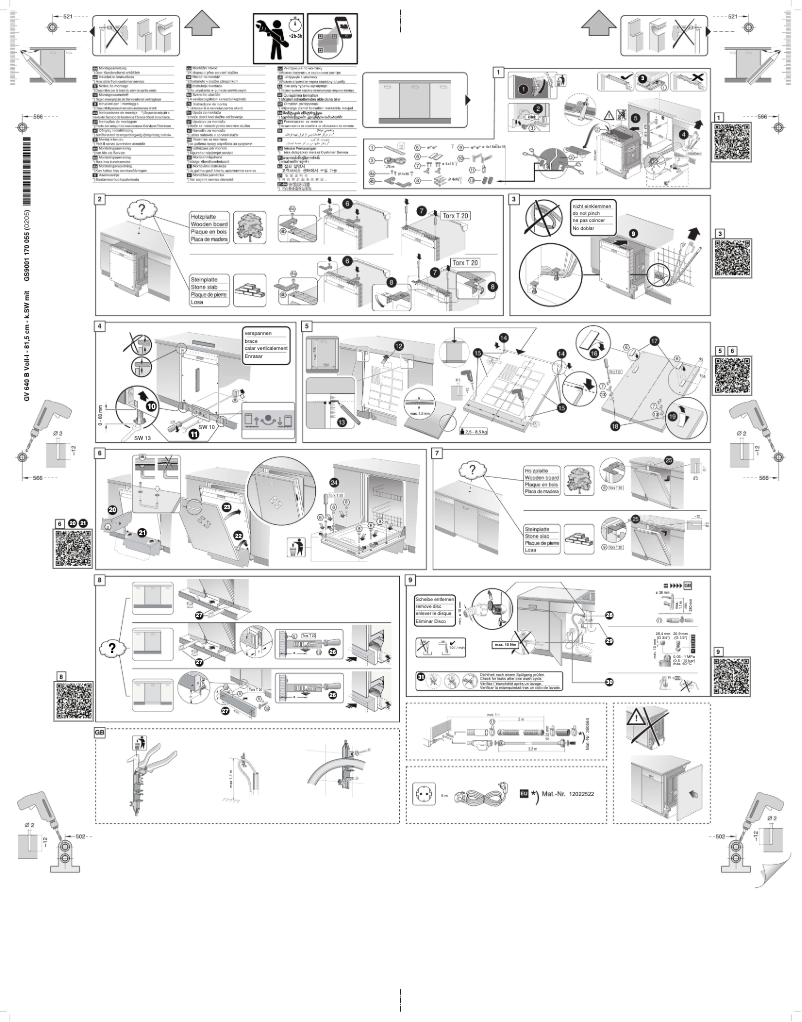 Page 1 de la notice Guide d'installation Bosch SGV4HTX31E