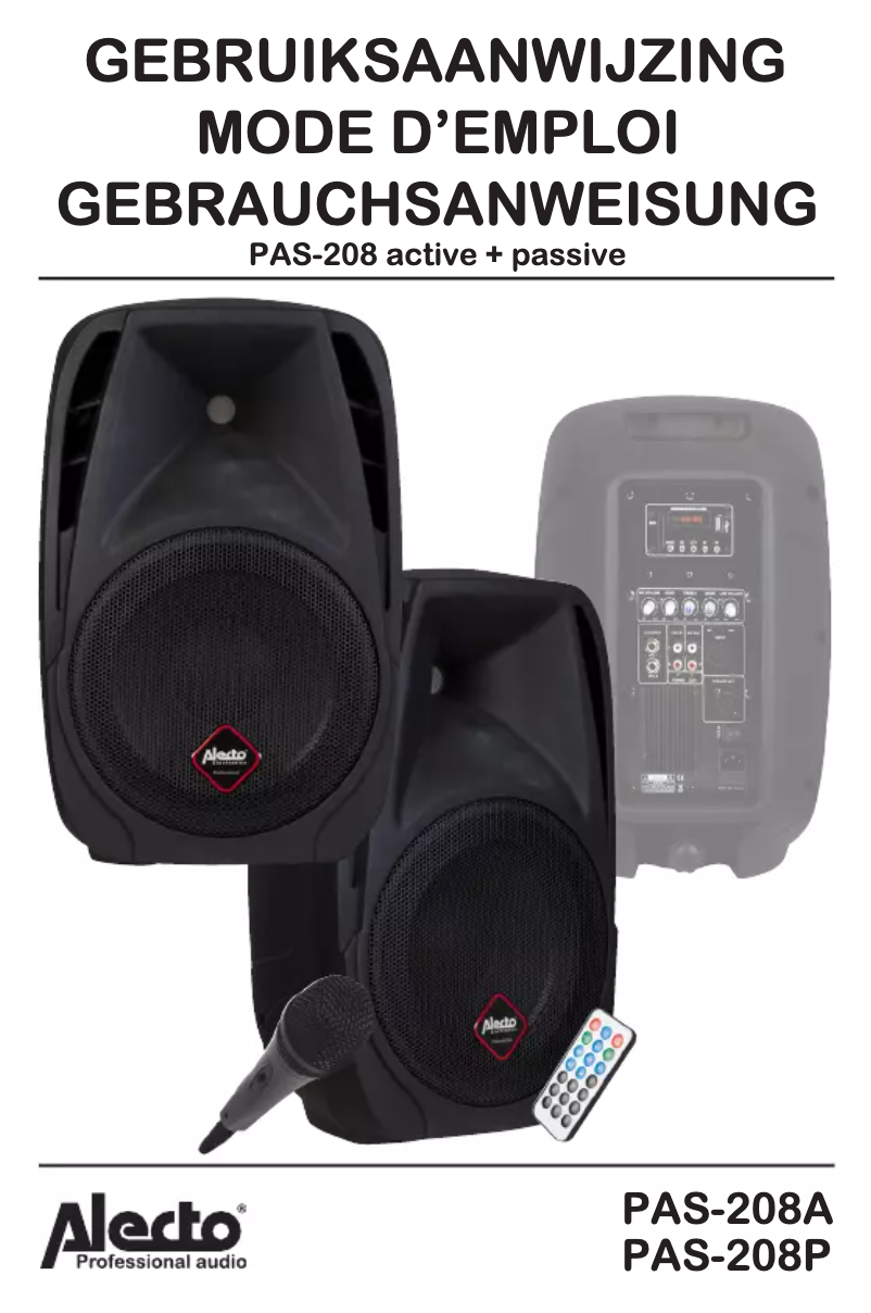 Página 1 del manual Manual de usuario Alecto PAS-208 SET