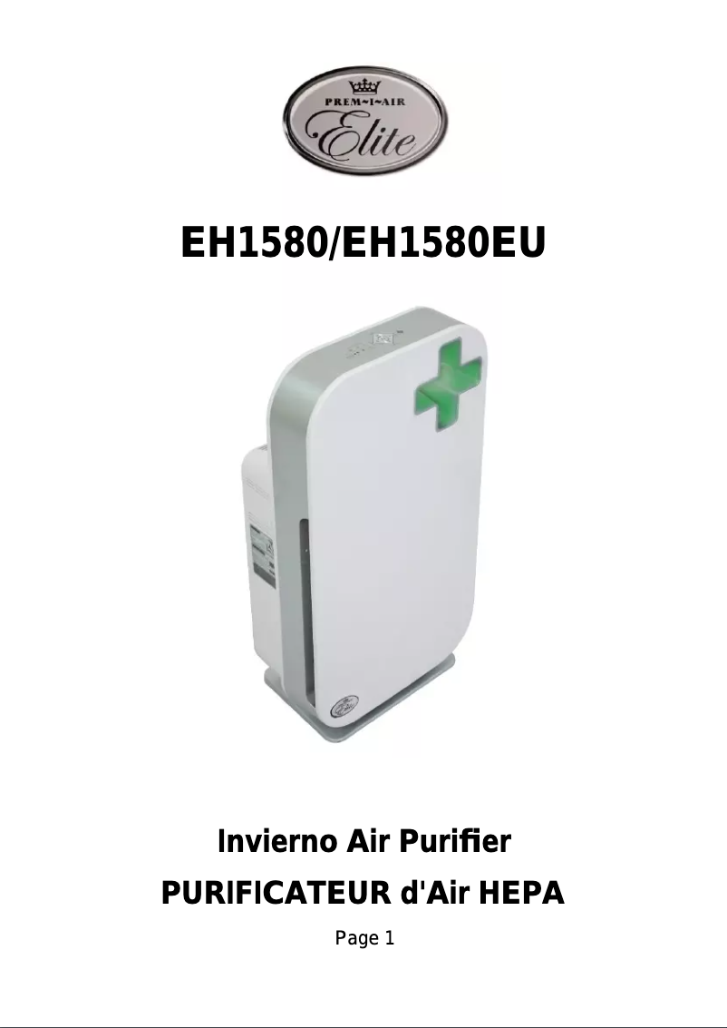 Image de la première page du manuel de l'appareil EH1580