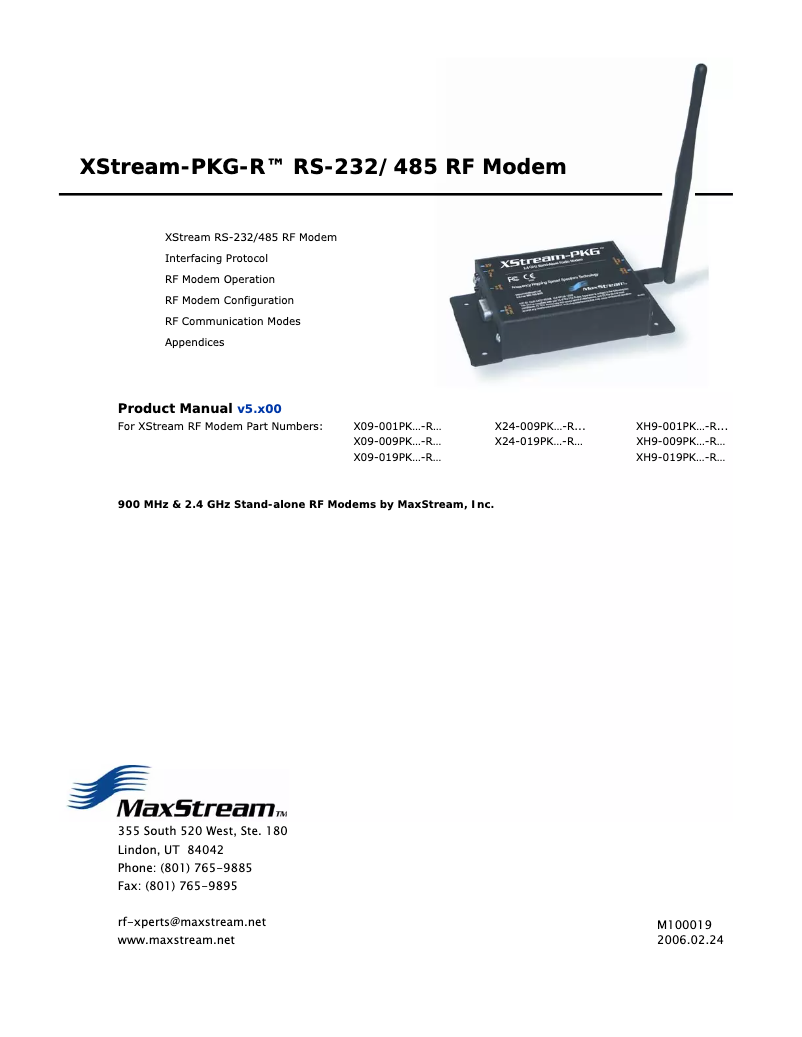 Page n°1 - Manuel utilisateur Digi XStream-PKG