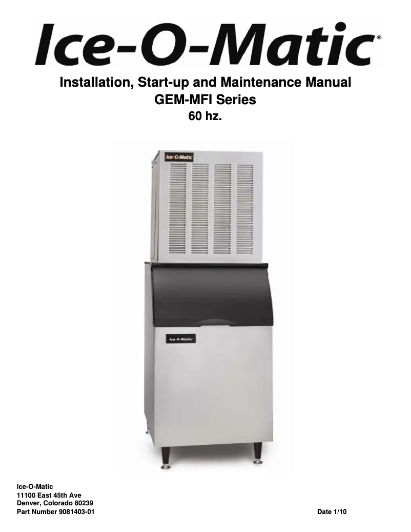 Image de la première page du manuel de l'appareil GEM0450A