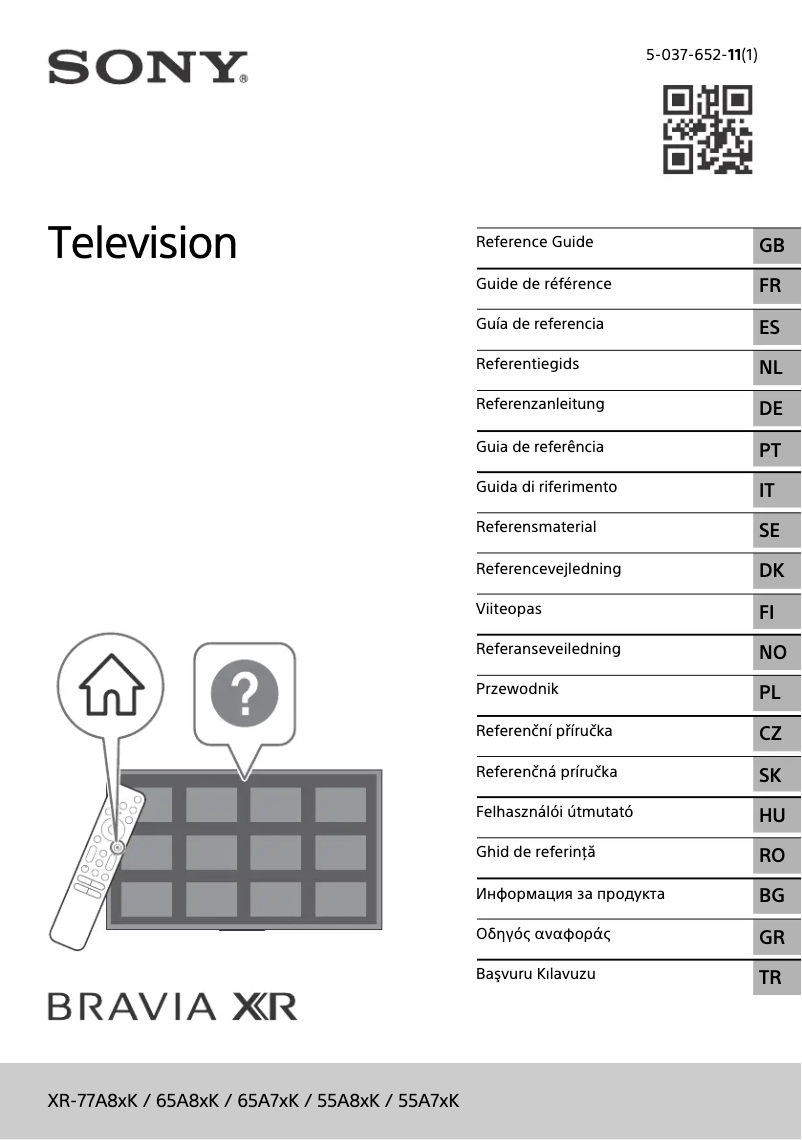 Página 1 del manual Manual de usuario Sony XR-65A84K