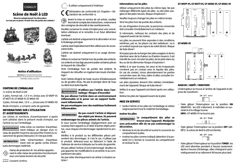 Image de la première page du manuel de l'appareil GT-WSRD-01