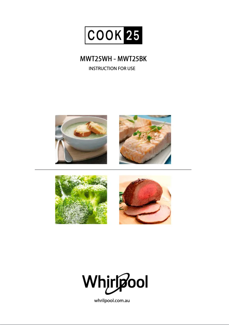 Página 1 del manual Manual de usuario Whirlpool MWT25BK