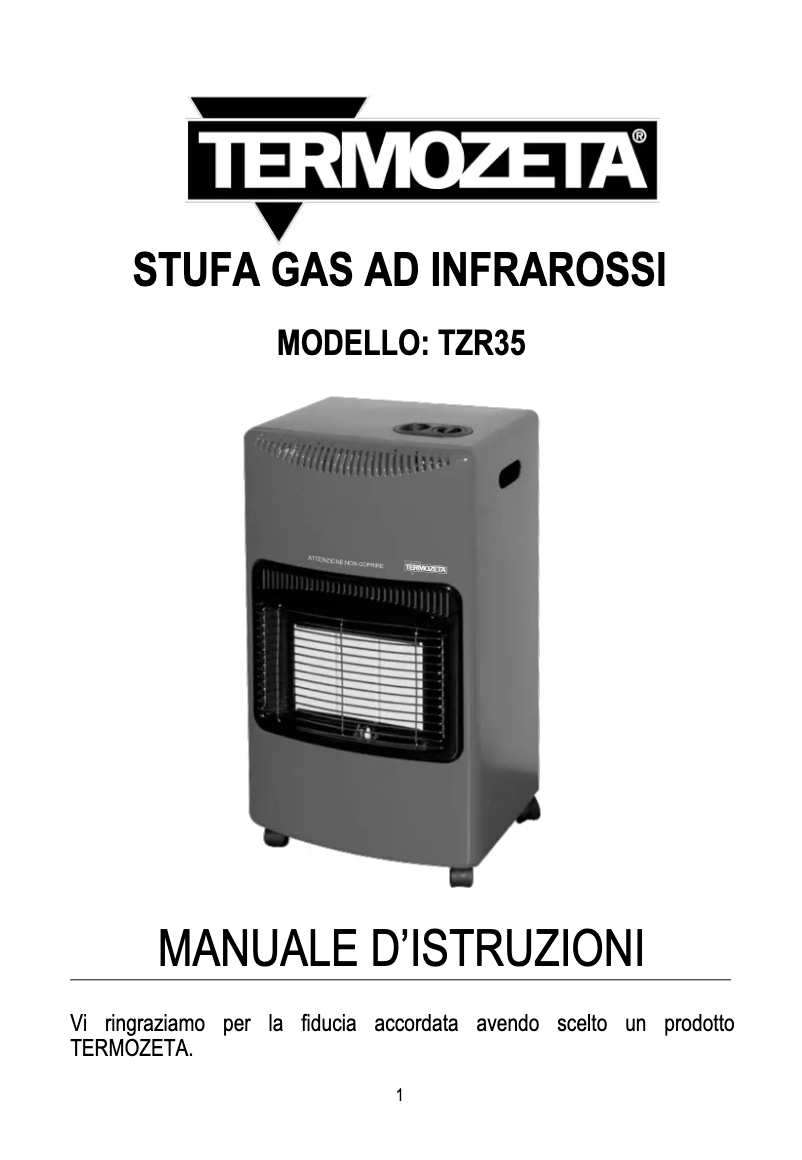 Page 1 de la notice Manuel utilisateur Termozeta TZR35R