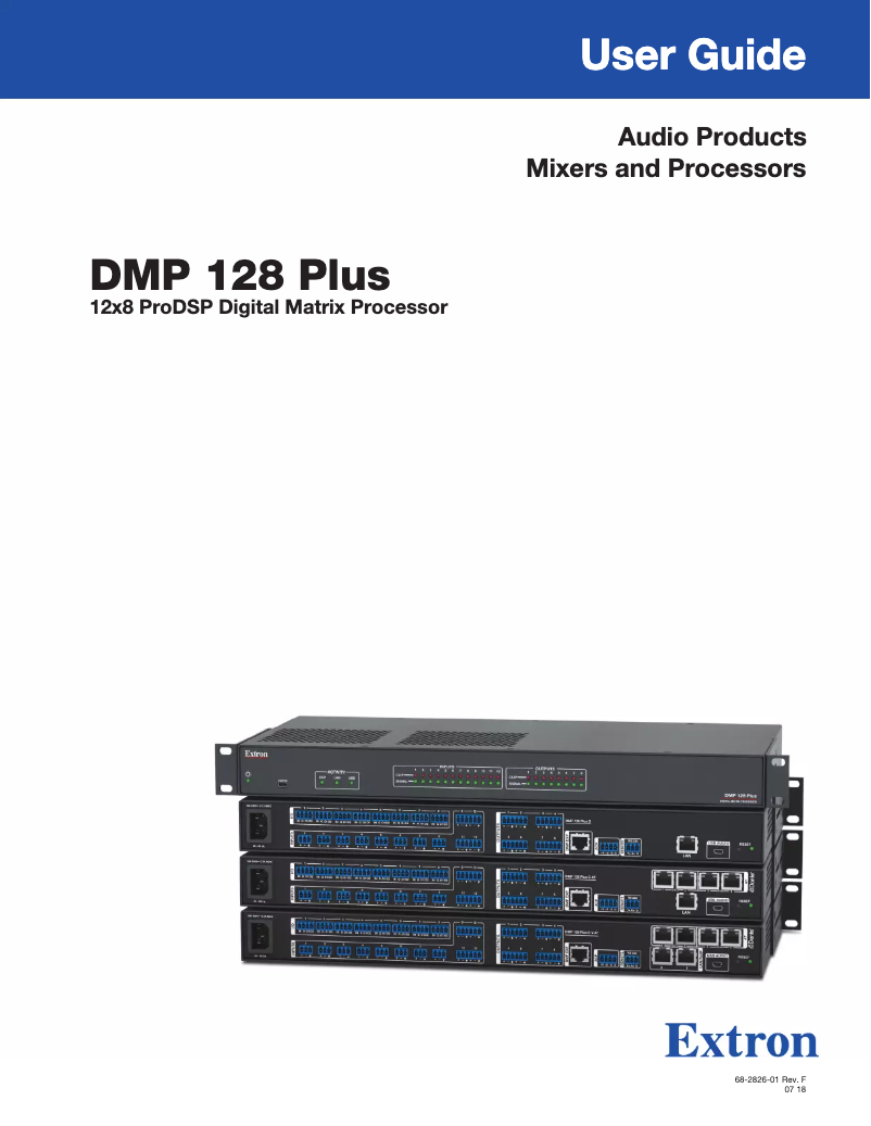 Page n°1 - Manuel utilisateur Extron DMP 128 Plus AT