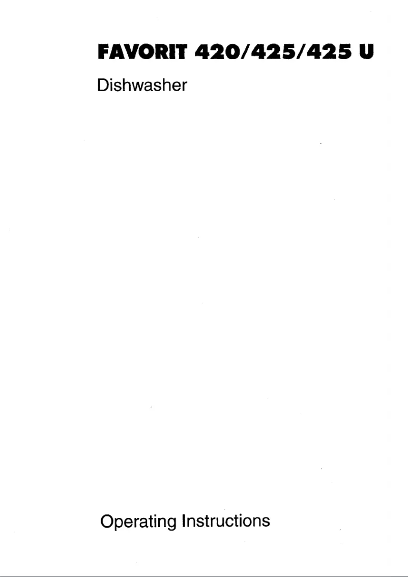 Page 1 de la notice Manuel utilisateur AEG Favorit 425