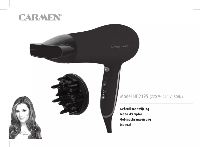 Page 1 de la notice Manuel utilisateur Carmen HD2195