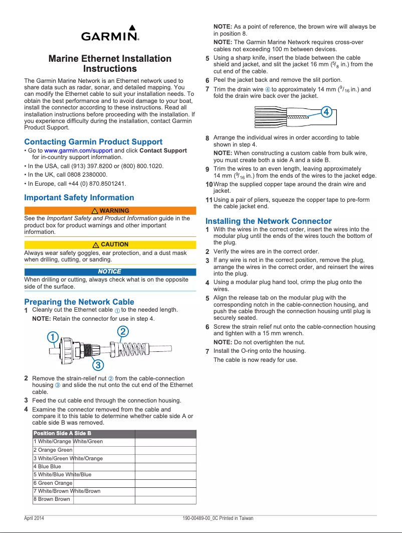 Page n°1 - Guide d'installation Garmin GMR 606 xHD Open Array og sokkel