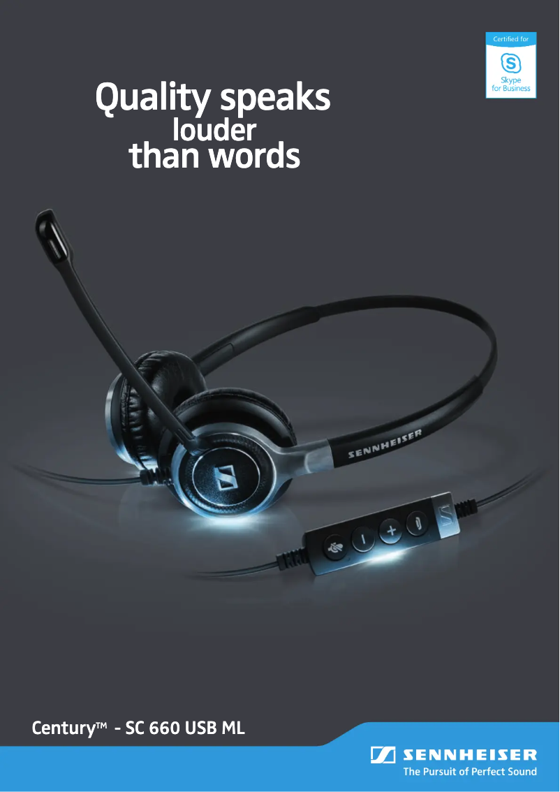 Page 1 de la notice Manuel utilisateur Sennheiser SC 660