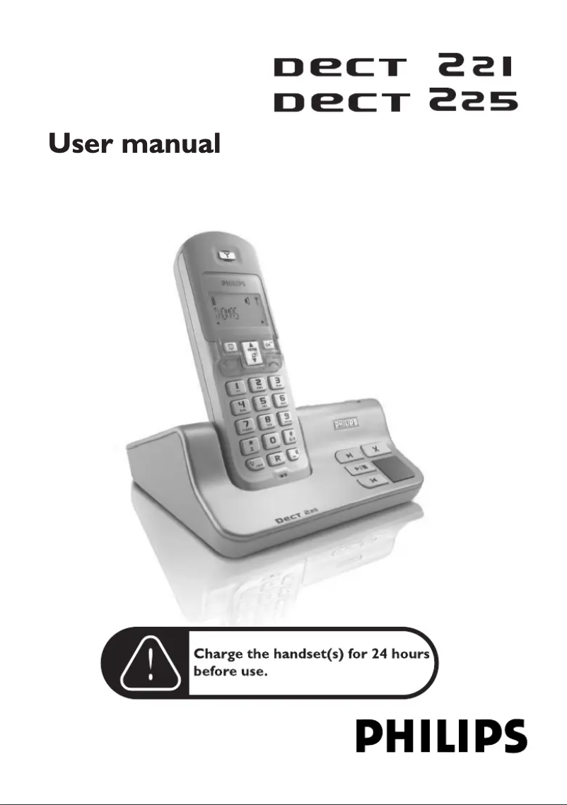 Page 1 of the manual User Manual Philips DECT2252G