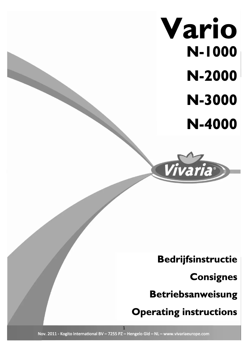 Page 1 of the manual User Manual Vivaria Vario N-2000