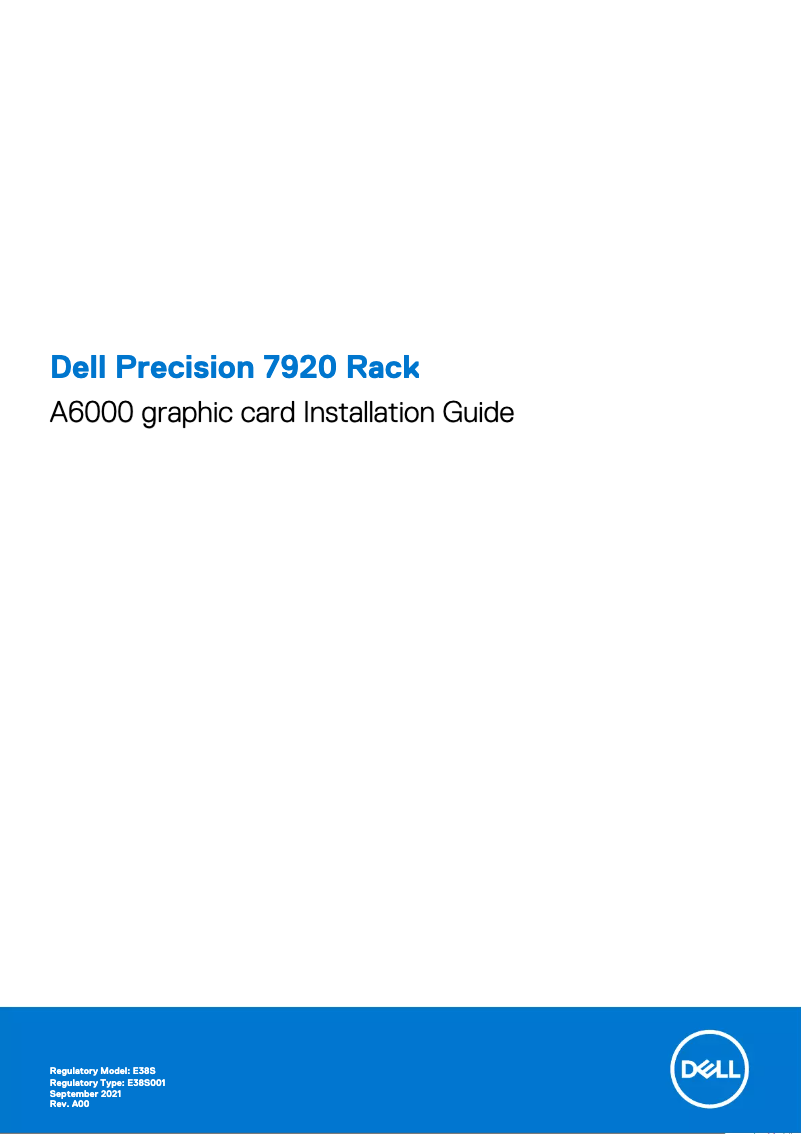 Page n°1 - Guide d'installation Dell Precision 7920 Rack