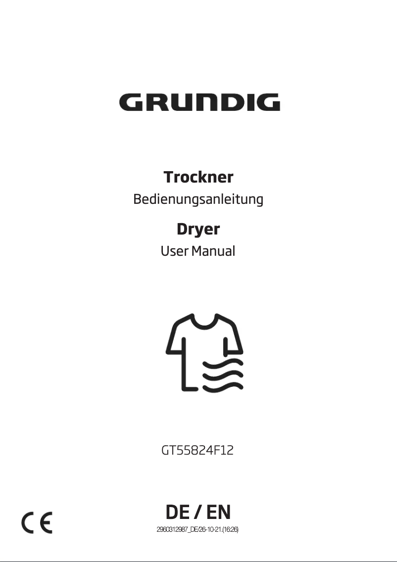 Page 1 de la notice Manuel utilisateur Grundig GT55824F12