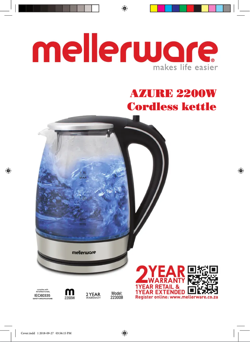 Página 1 del manual Manual de usuario Mellerware Azure 22300B