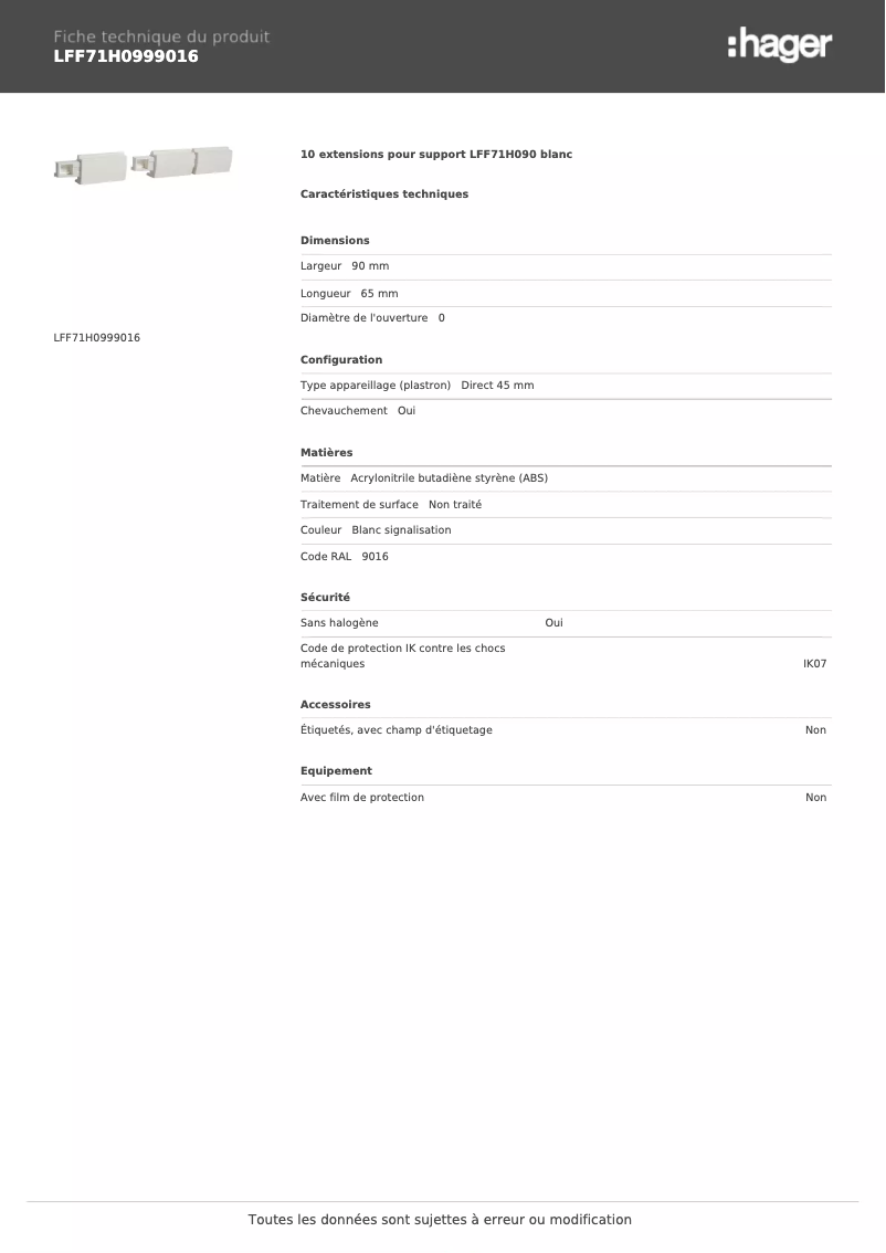 Image de la première page du manuel de l'appareil LFF71H0999016