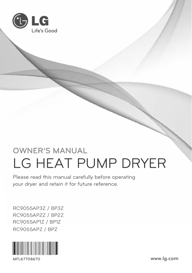 Página 1 del manual Manual de usuario LG RC9055AP3Z