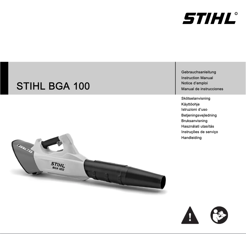 Page 1 de la notice Manuel utilisateur Stihl BGA 100