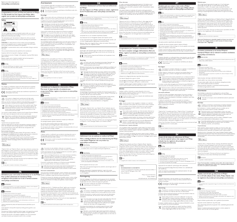 Page 1 of the manual User Manual Philips DS700