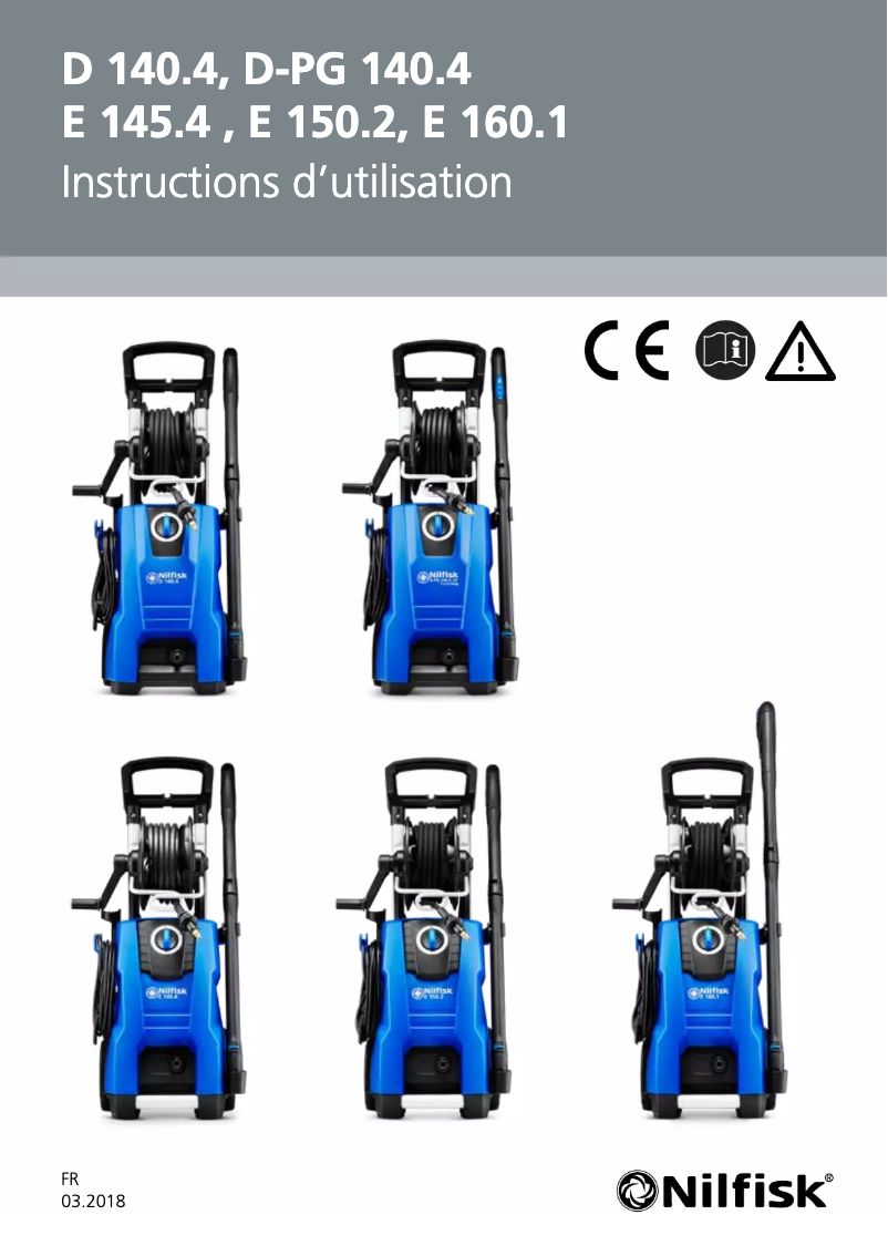 Page 1 de la notice Manuel utilisateur Nilfisk E160.1-10 PAD H X-TRA