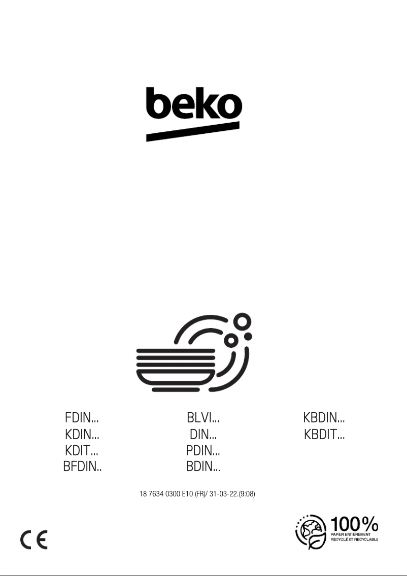 Page n°1 - Manuel utilisateur Beko BLVI73F