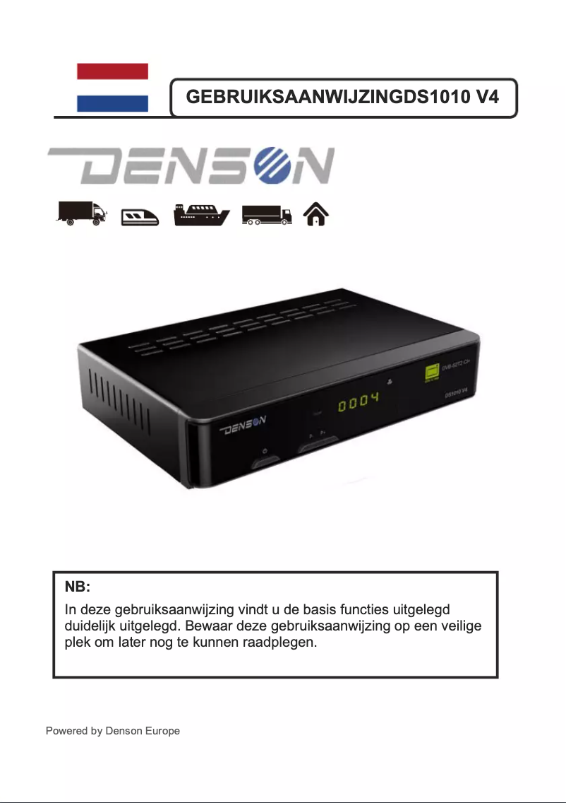 Page 1 de la notice Manuel utilisateur Denson DS1010 V4