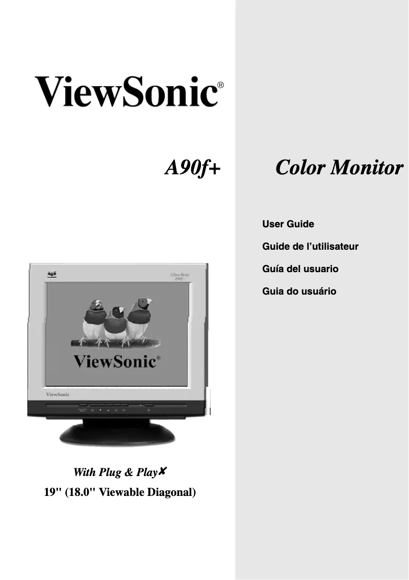 Page n°1 - Manuel utilisateur Viewsonic A90