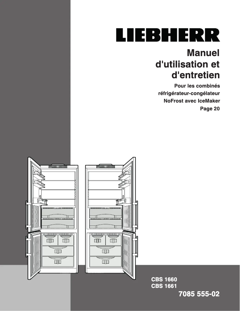 Page 1 de la notice Manuel utilisateur Liebherr CBNPes 5066