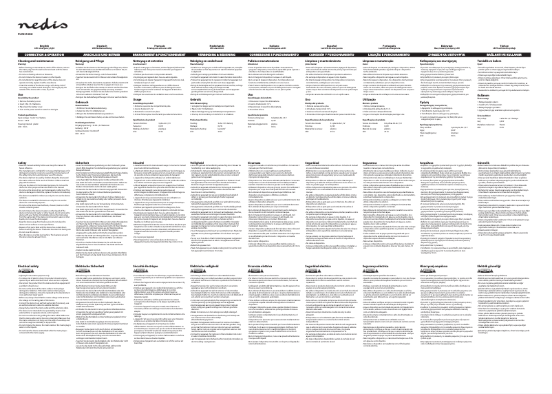 Page 1 de la notice Manuel utilisateur Nedis FUDI210BU