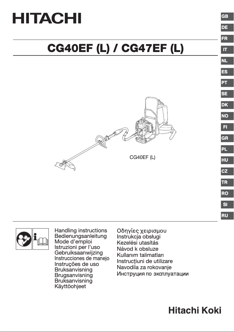 Page 1 de la notice Manuel utilisateur Hitachi CG 40EF(L)
