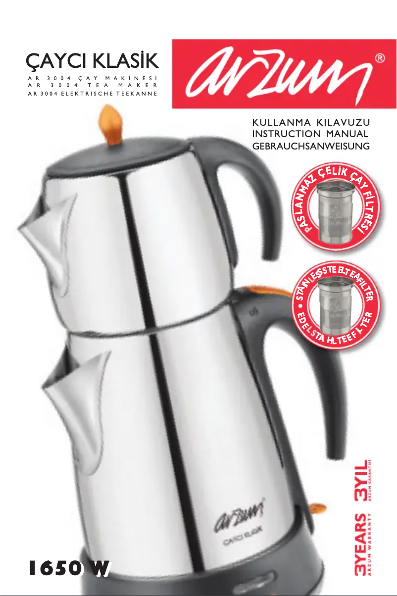 Imagen de la primera página del manual del dispositivo AR3004