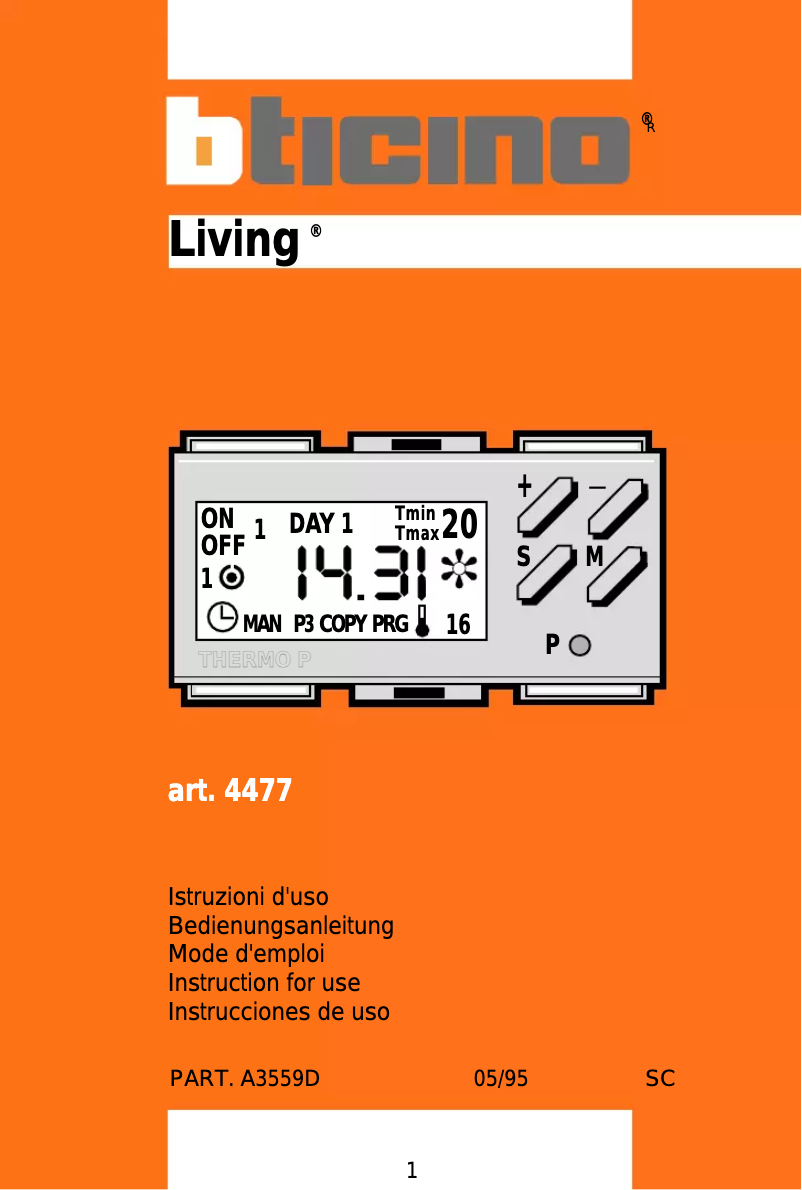 Image de la première page du manuel de l'appareil Living 4477