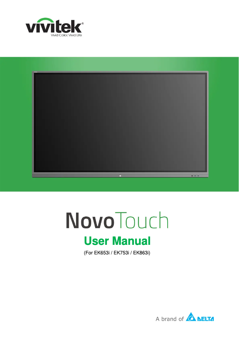 Page 1 de la notice Manuel utilisateur Vivitek LK6530I