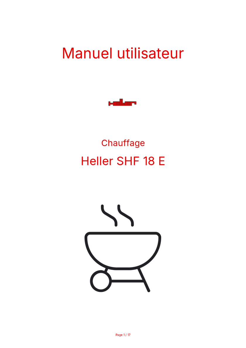 Page n°1 - Manuel utilisateur Heller SHF 18 E